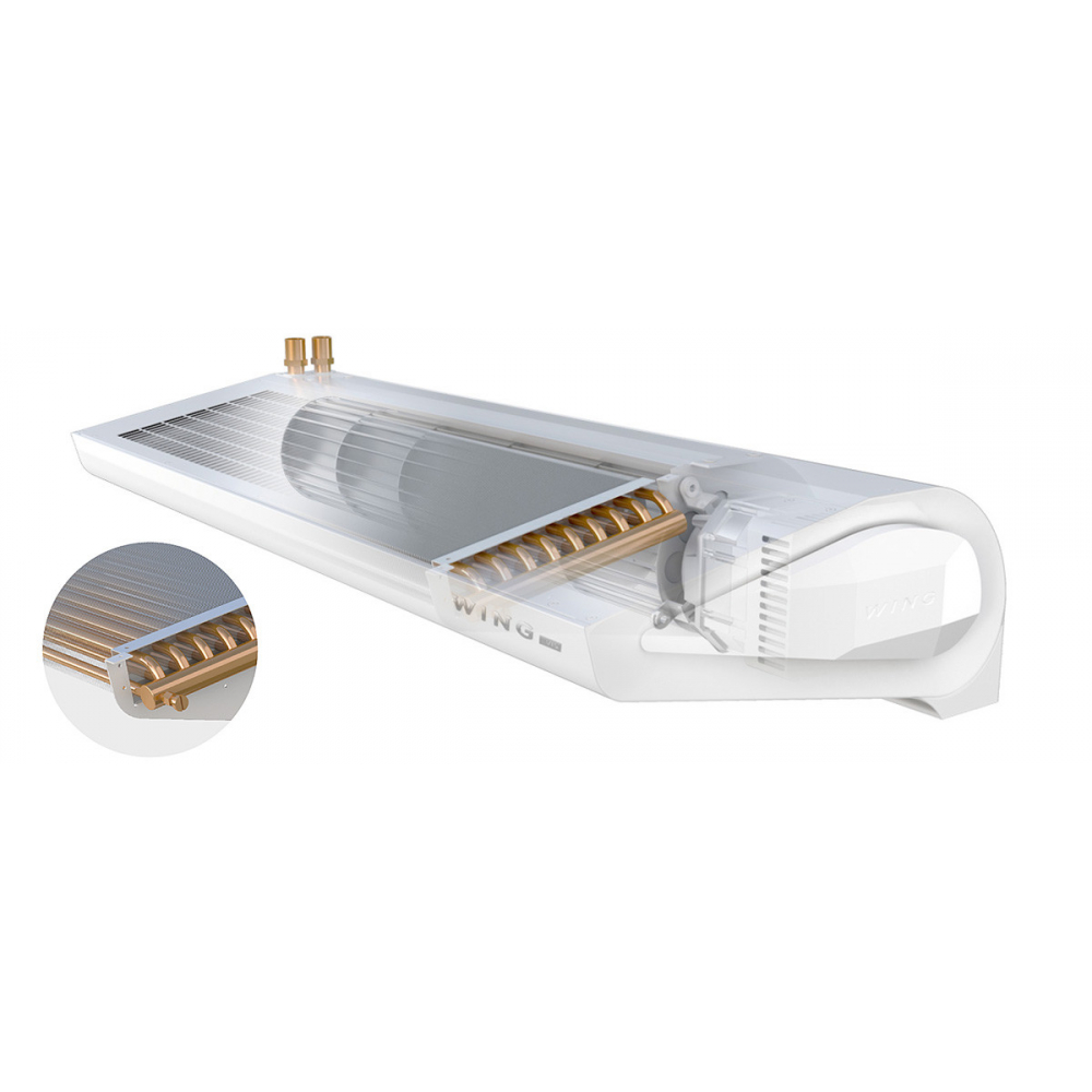 Теплова завіса з водяним нагрівом Wing II W200 AC (17-47 кВт) Білий