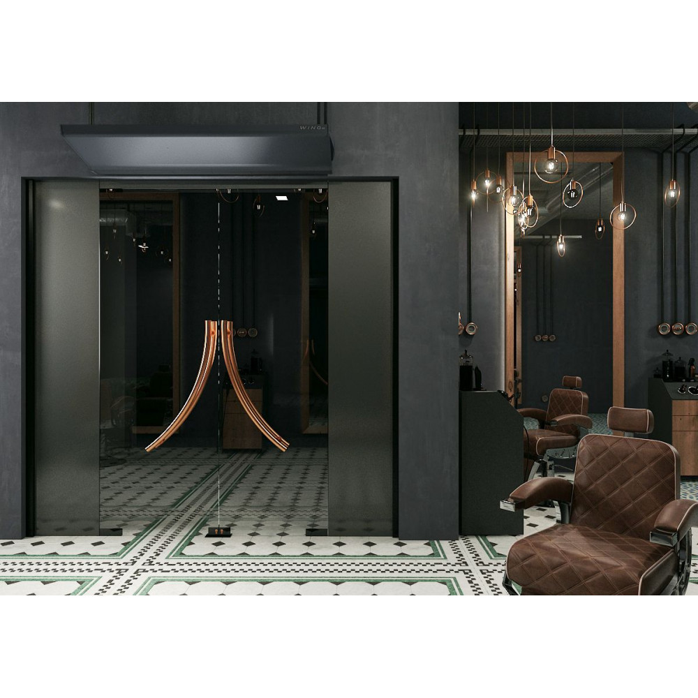 Теплова завіса з електричним нагріванням Wing II E100 AC (2 або 4/6 кВт) Сірий