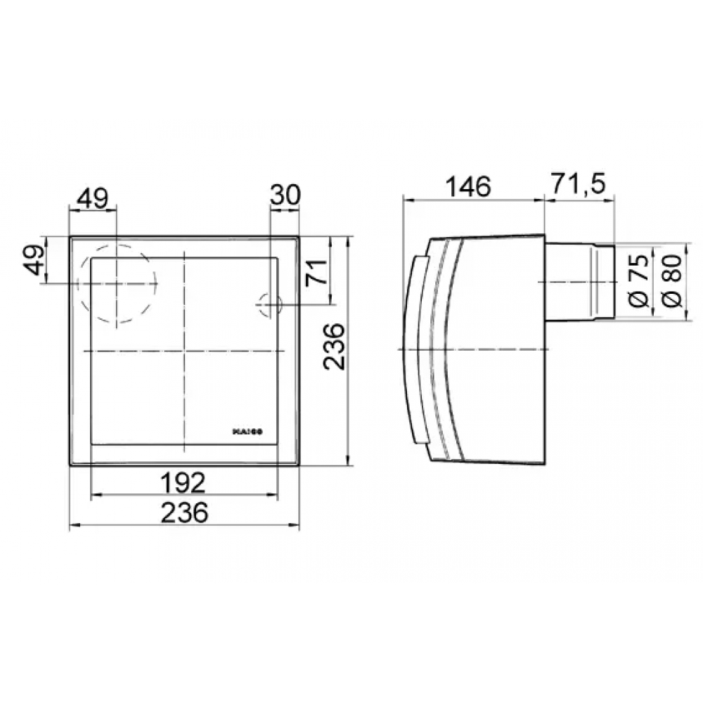 Вытяжной вентилятор накладной Maico ER-AP 100 F
