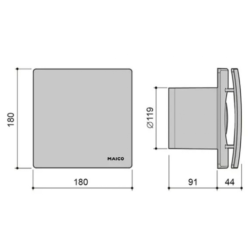 Вытяжной вентилятор настенный Maico AWB 120 HC (0084.0305)