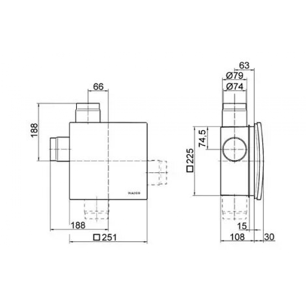 Вытяжной вентилятор в корпус Maico ER 100 D