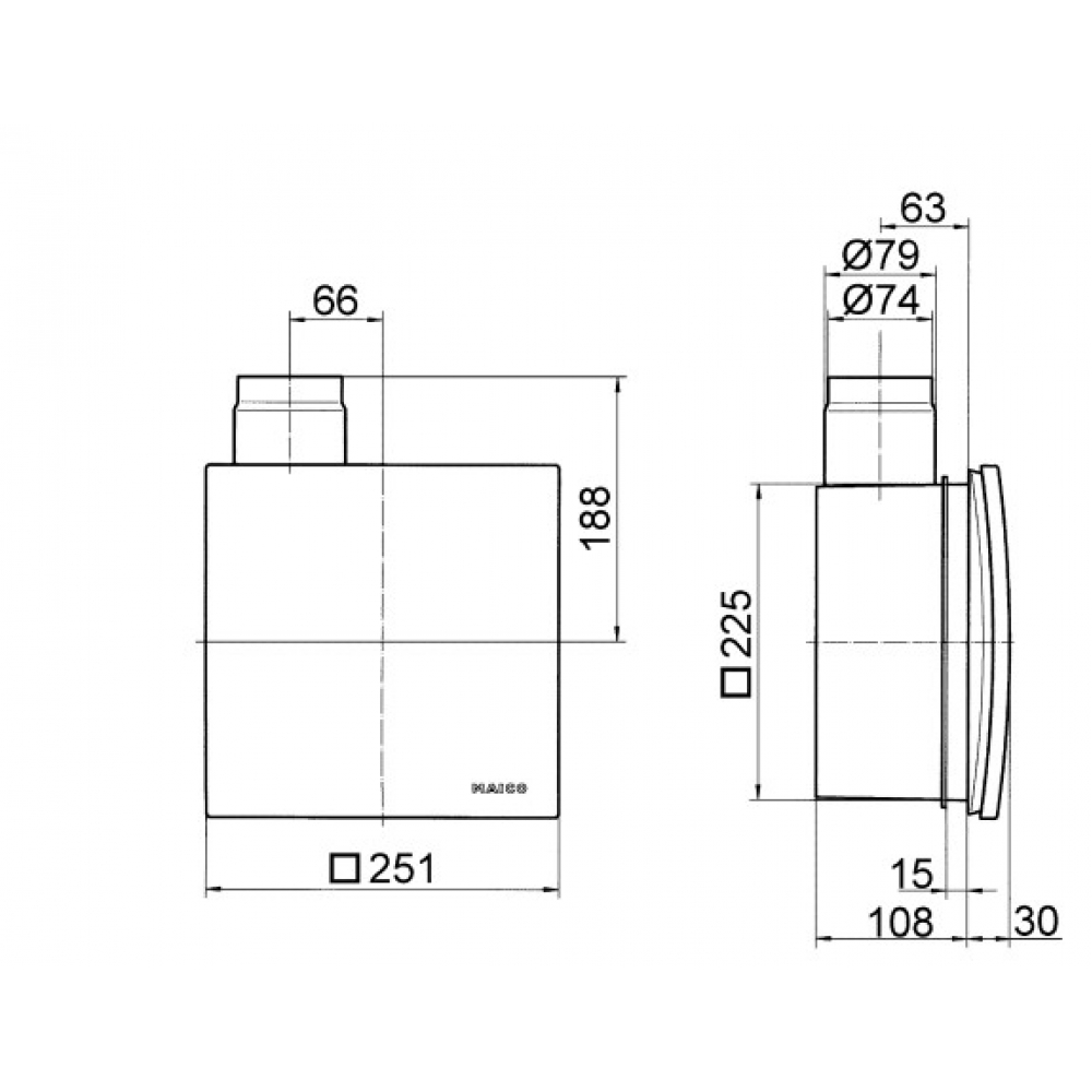 Вытяжной вентилятор в корпус Maico ER 100 F