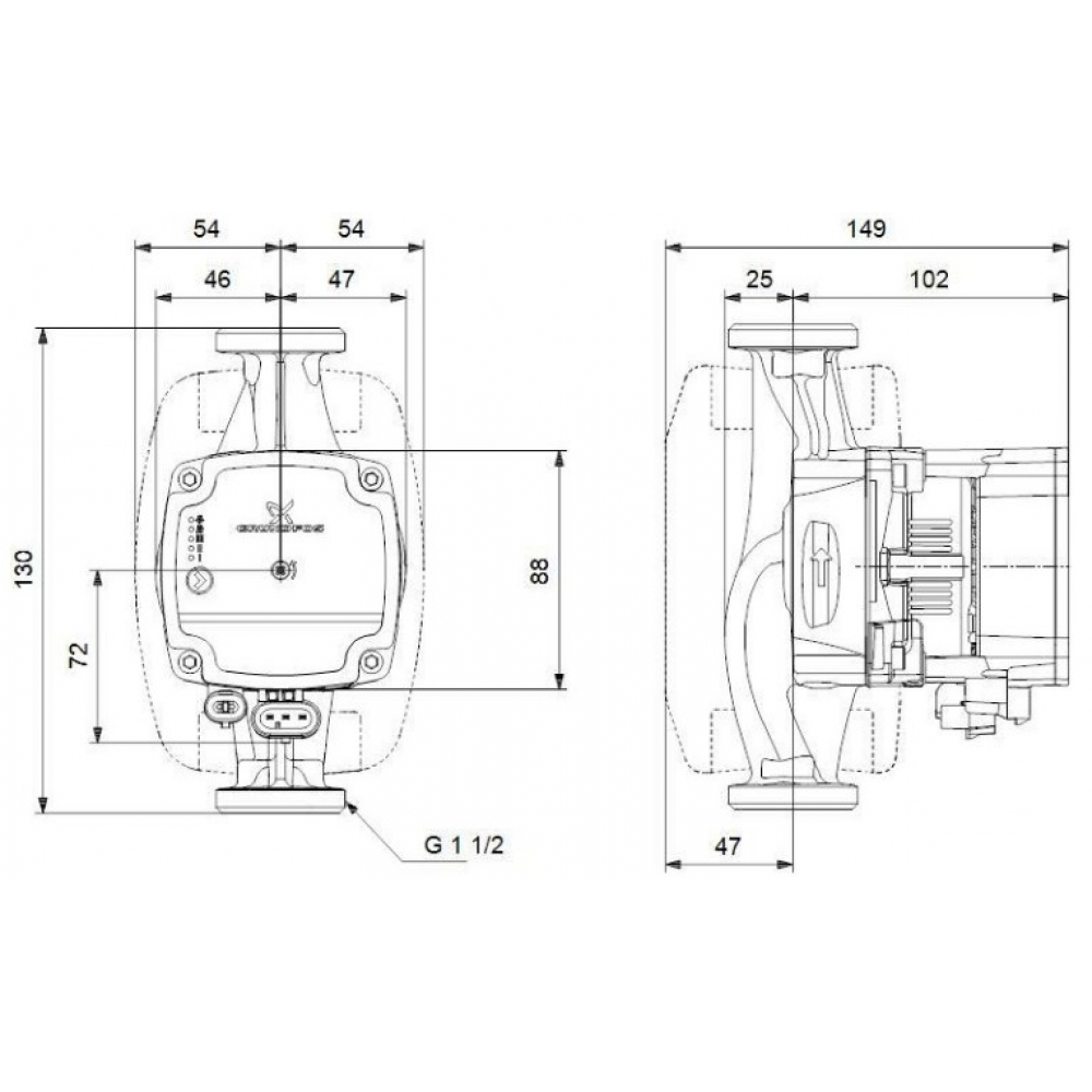 Циркуляционный насос Grundfos Alpha1 L 25-40 130 (99160578)