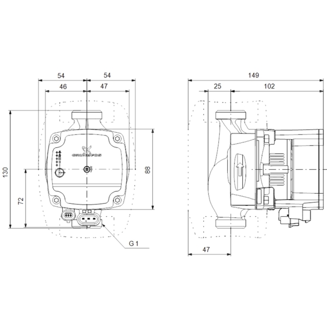 Циркуляційний насос Grundfos Alpha1 L 15-40 130 (99160550)