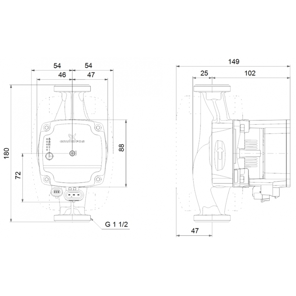 Циркуляционный насос Grundfos Alpha1 L 25-60 180 (99160584)