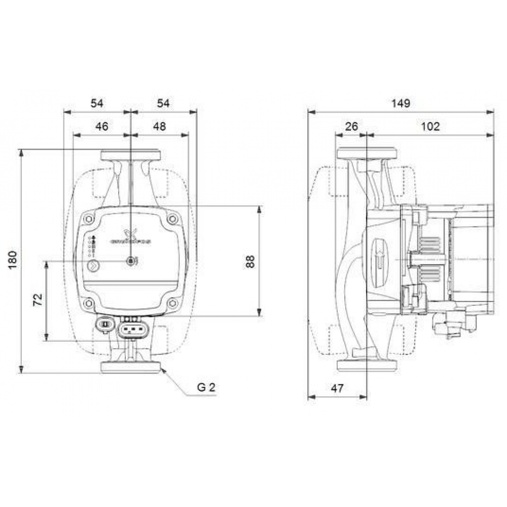 Циркуляционный насос Grundfos Alpha 1 L 32-60 180 (99160590)