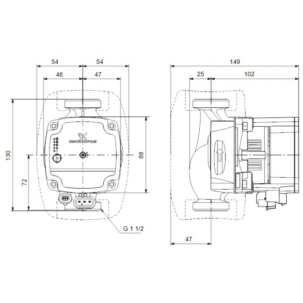 Циркуляционный насос Grundfos Alpha1 L 25-60 130 (99160583)