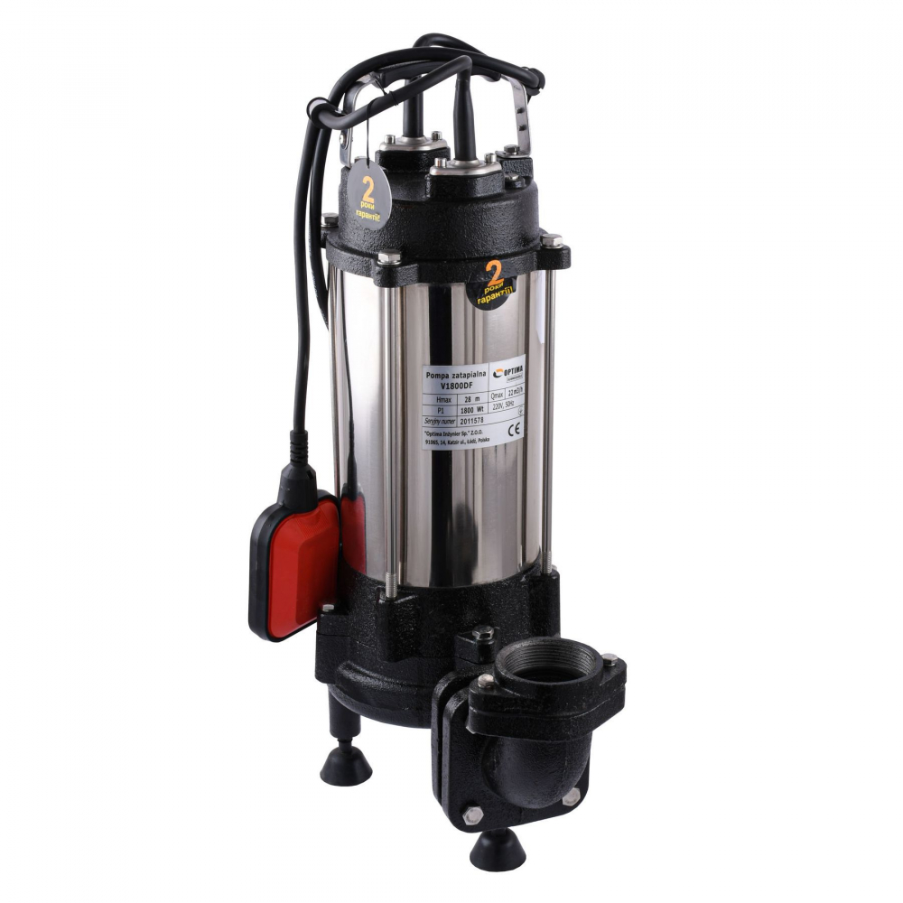 Дренажно-фекальный насос Optima V1800 DF 1,8 кВт
