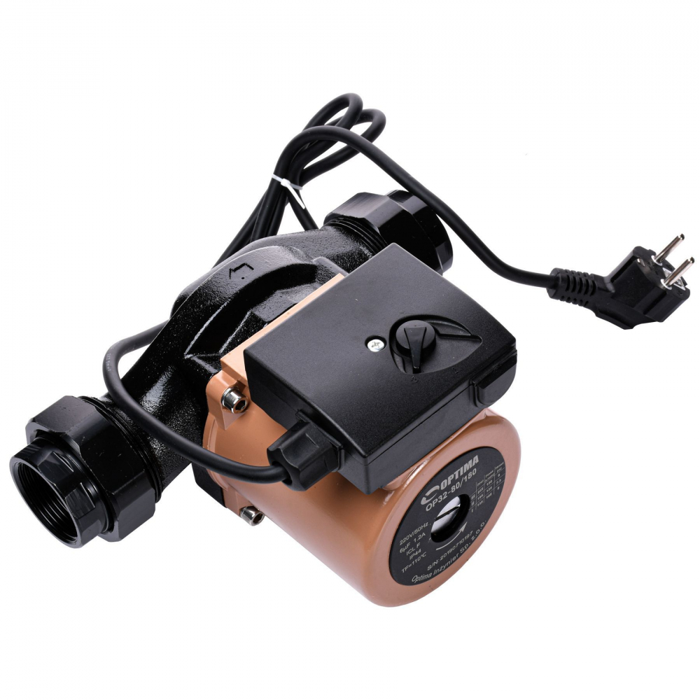 Циркуляционный насос Optima OP32-80 180 мм. (+гайки, +кабель с вилкой)