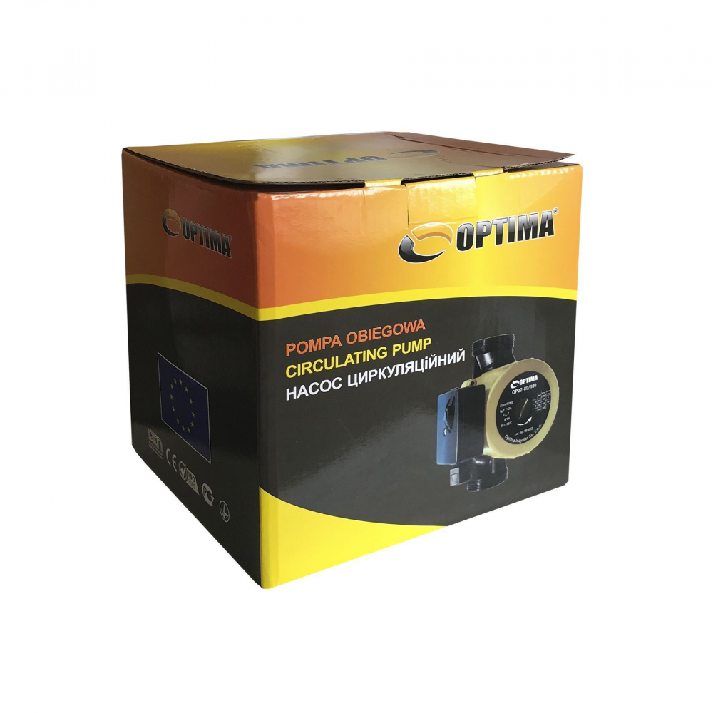 Циркуляционный насос Optima OP32-80 180 мм. (+гайки, +кабель с вилкой)