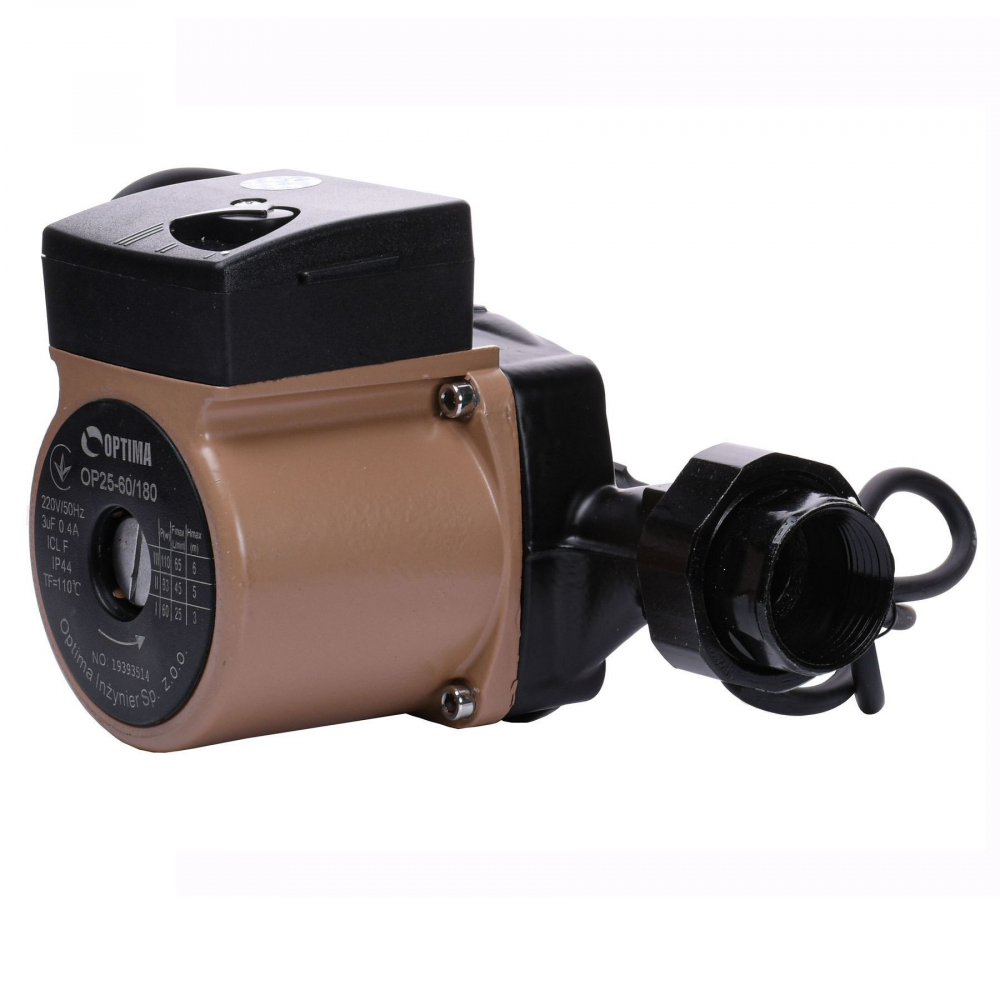 Циркуляционный насос Optima OP25-60 180 мм. (+гайки, +кабель с вилкой)