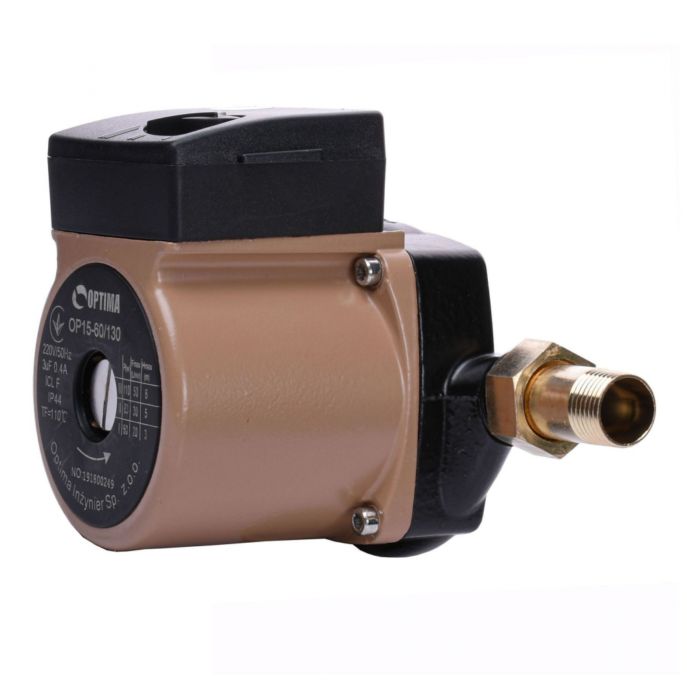 Циркуляционный насос Optima OP15-60 130 мм. (+гайки, +кабель с вилкой)