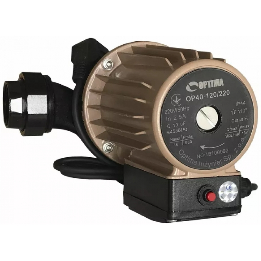Циркуляційний насос Optima OP40-120 220 мм. (+гайки, +кабель з вилкою)