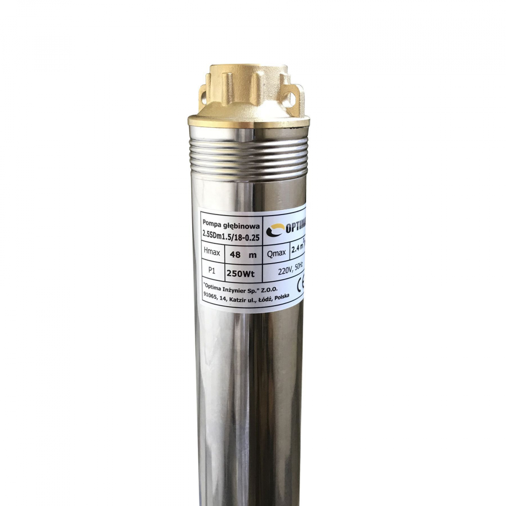 Скваженный насос Optima 2,5SDm1,5/18 0,25 кВт 48м (+ пульт +кабель 15м)
