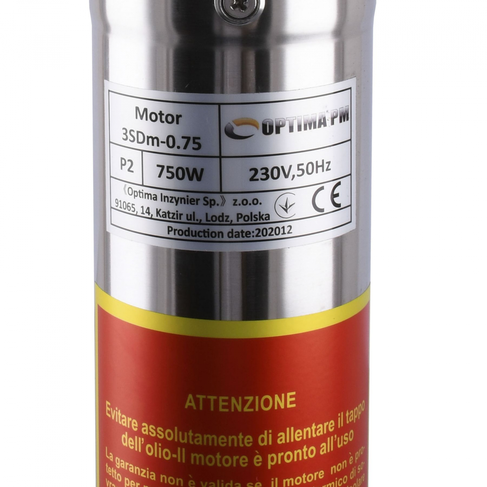 Свердловинний насос Optima PM 3SDm2,5/20 0,75 кВт 90м (+55м кабель)