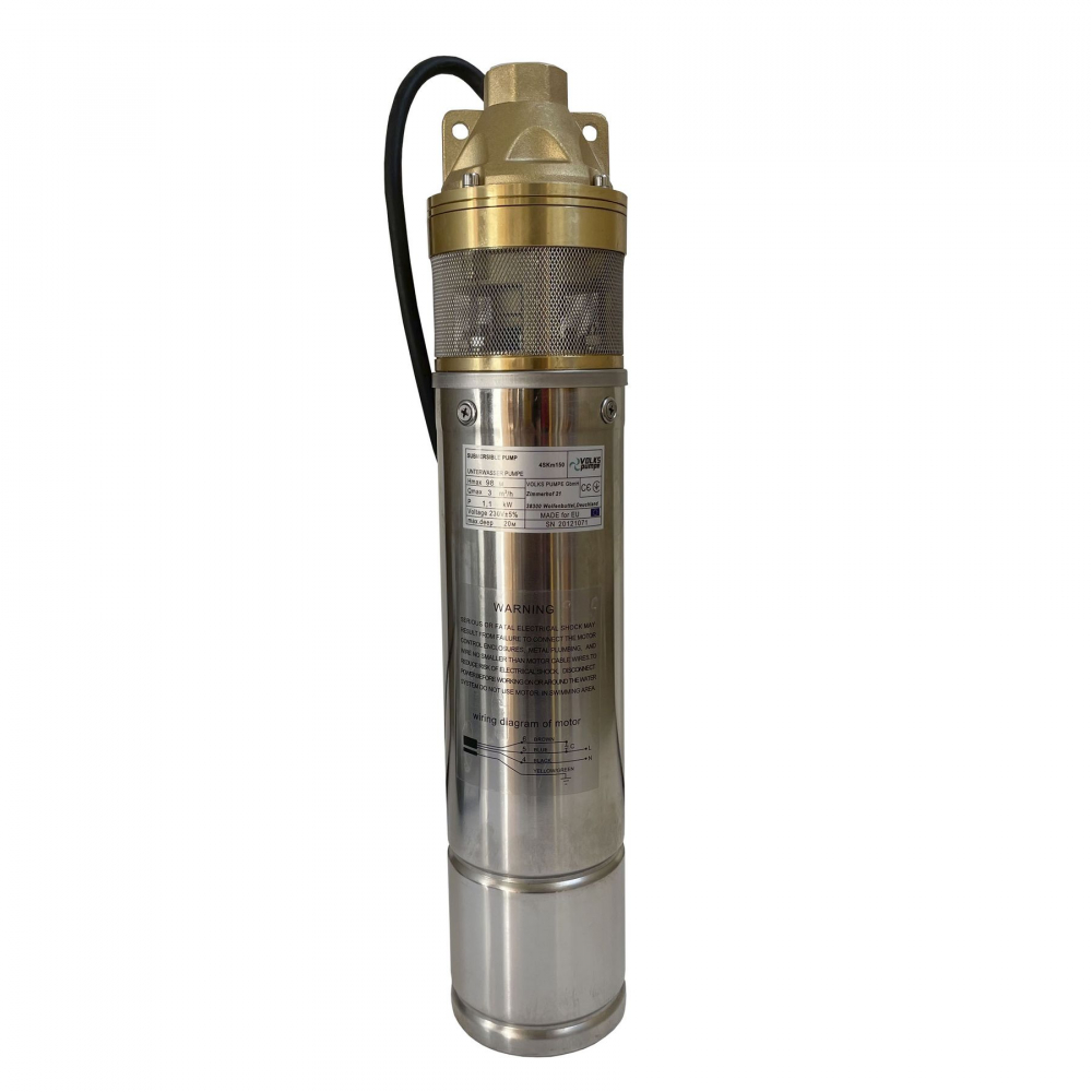 Скваженный насос VOLKS pumpe 4SKm150 1,1 кВт (+кабель 15м и пульт)