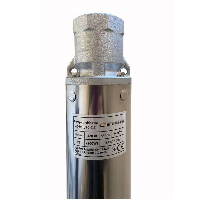 Скваженный насос Optima PM 4QJm6/20 2,2 кВт 124м (+2м кабель)