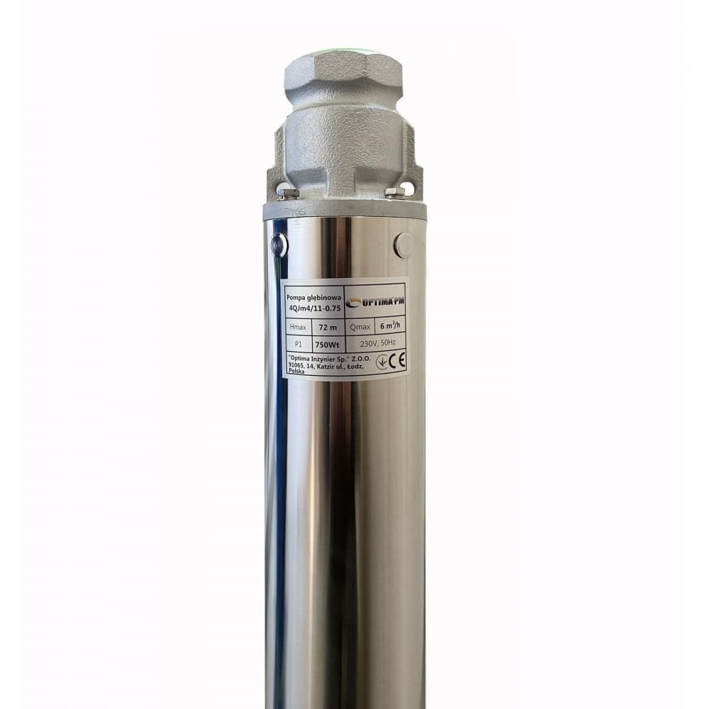 Скваженный насос Optima PM 4QJm4/11 0,75 кВт 81м (+15м кабель)