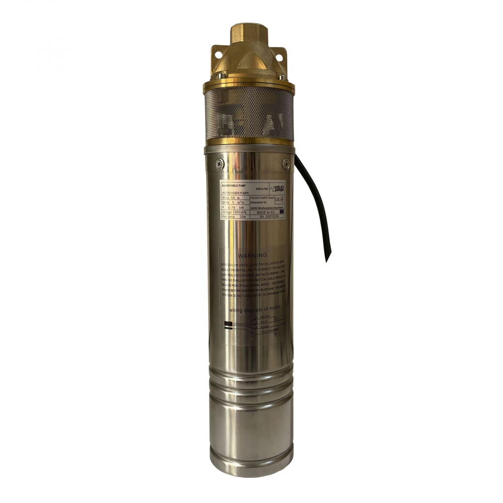 Скваженный насос VOLKS pumpe 4SKm100 0,75 кВт (+кабель 15м и пульт)