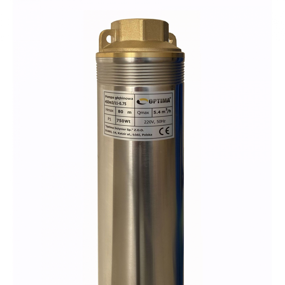 Скваженный насос Optima 4SDm3/11 0,75 кВт 80м (пульт +50м кабель)