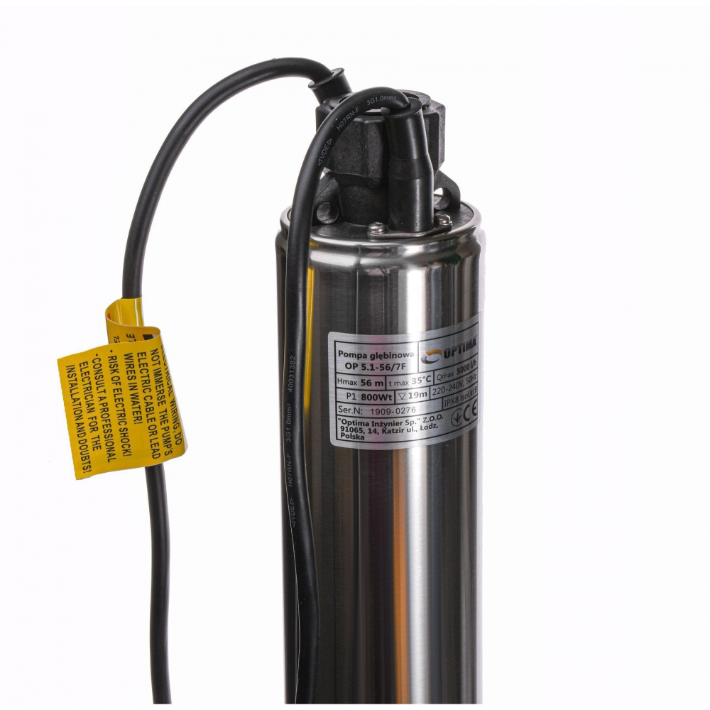 Скваженный насос Optima OP 5,1 - 56/7 F 0,8 кВт (с поплавком)