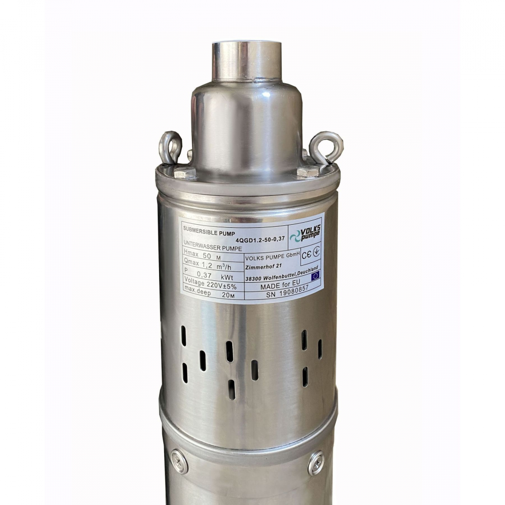 Скваженный насос VOLKS pumpe 4 QGD 1,2-50-0,37 кВт (+кабель 15м)