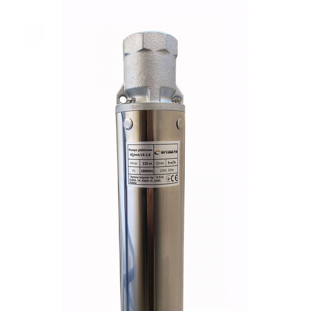 Скваженный насос Optima PM 4QJm6/18 1,8 кВт 110м (+2м кабель)