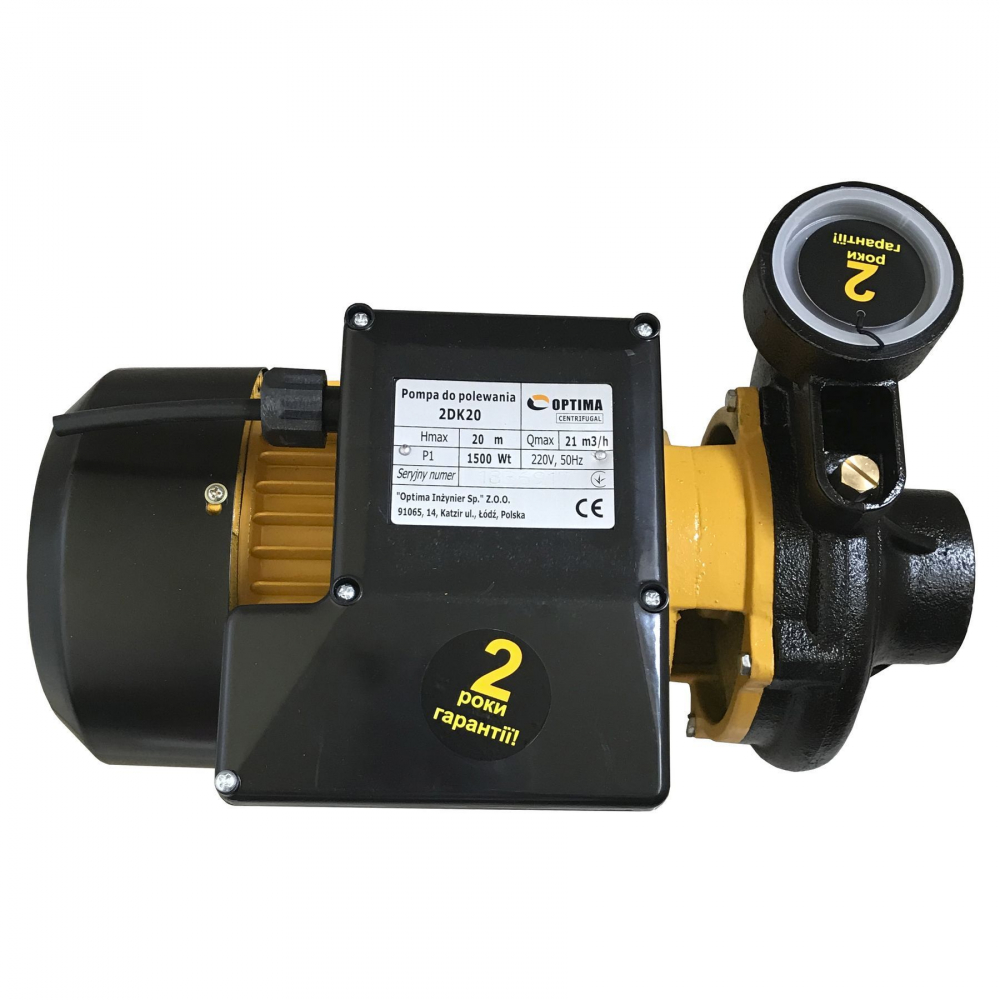Поверхностный насос самовсасывающий Optima 2DK-20 1,5 кВт