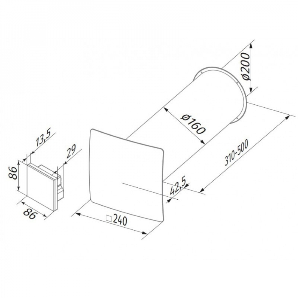 Рекуператор бытовой Blauberg Vento Eco A50 S1 Pro