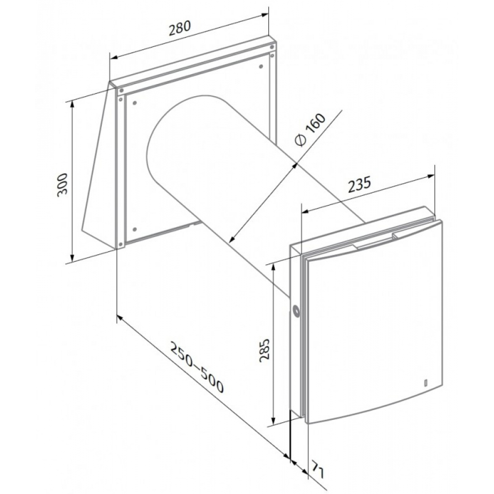 Рекуператор бытовой Blauberg Vento Expert A50C3-1 S8 chrome W V.2