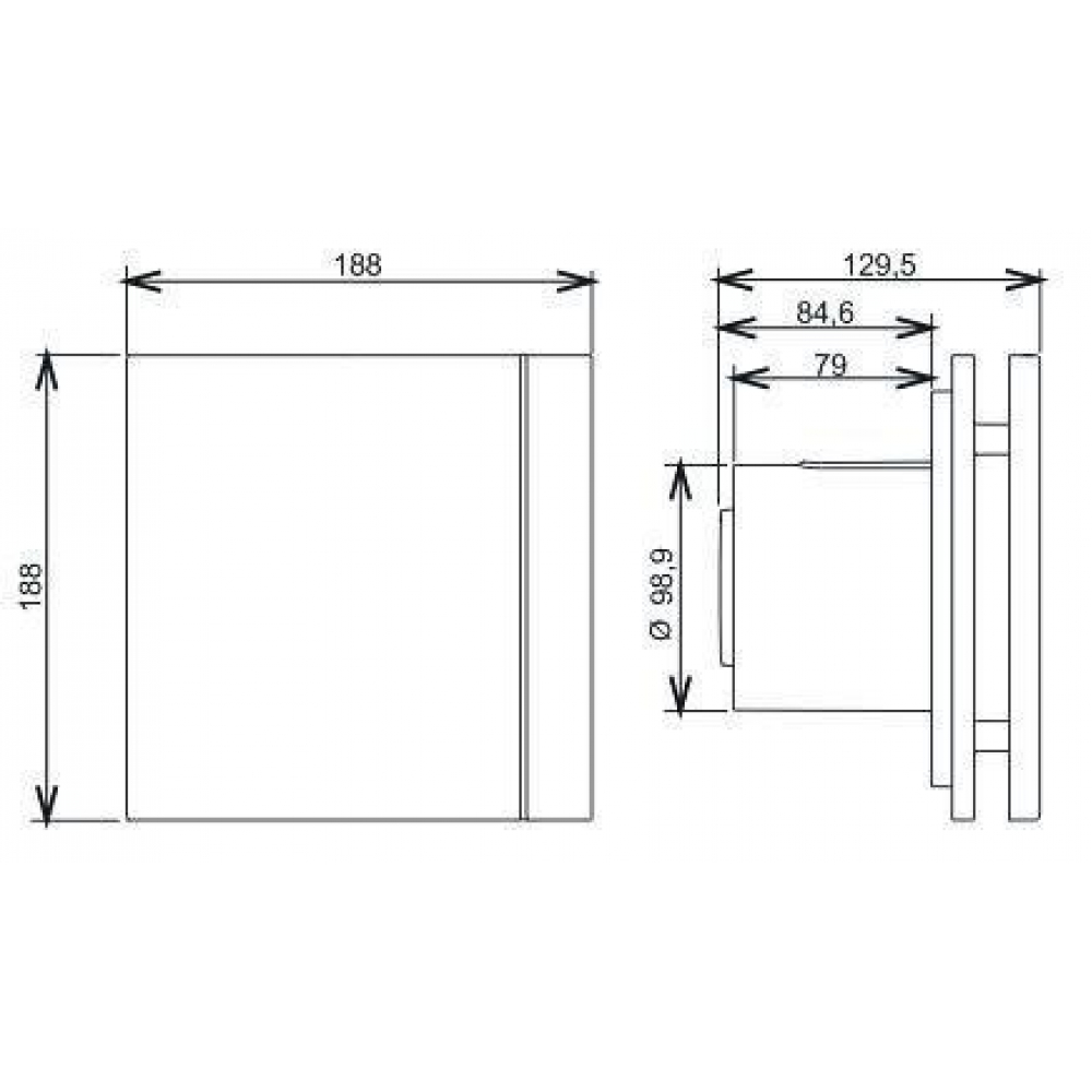 Витяжний вентилятор настінний Soler&Palau Silent-100 CHZ Grey Design-4C (5210634200)