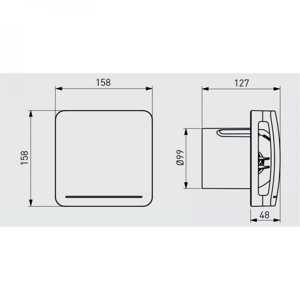 Вытяжной вентилятор настенный Soler&Palau Ecoair Design H (5210612500)