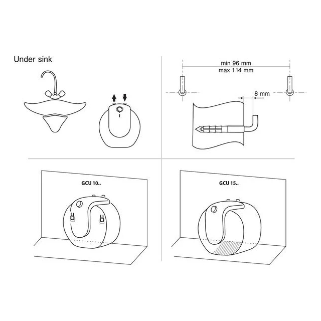 Бойлер накопичувальний електричний Tesy GCU 1520 L52 RC 15 л BiLight Compact (304413)