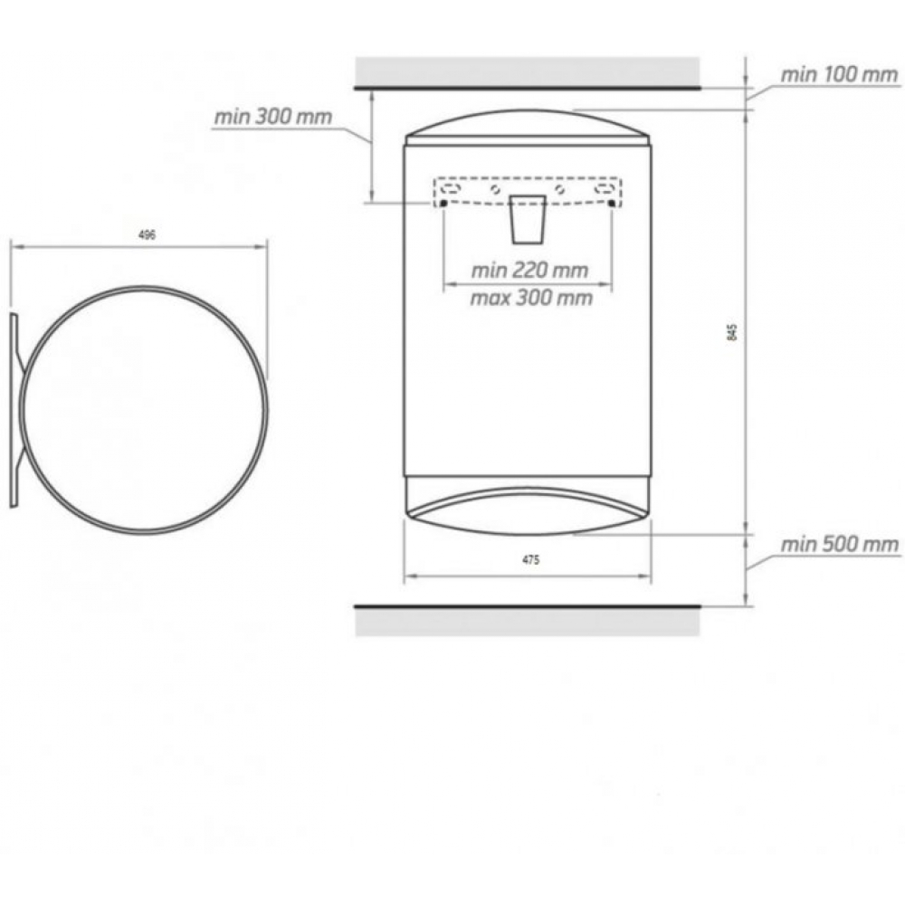 Бойлер накопичувальний електричний Tesy ModEco Ceramic 80 GCV 804724D C21 TS2RC
