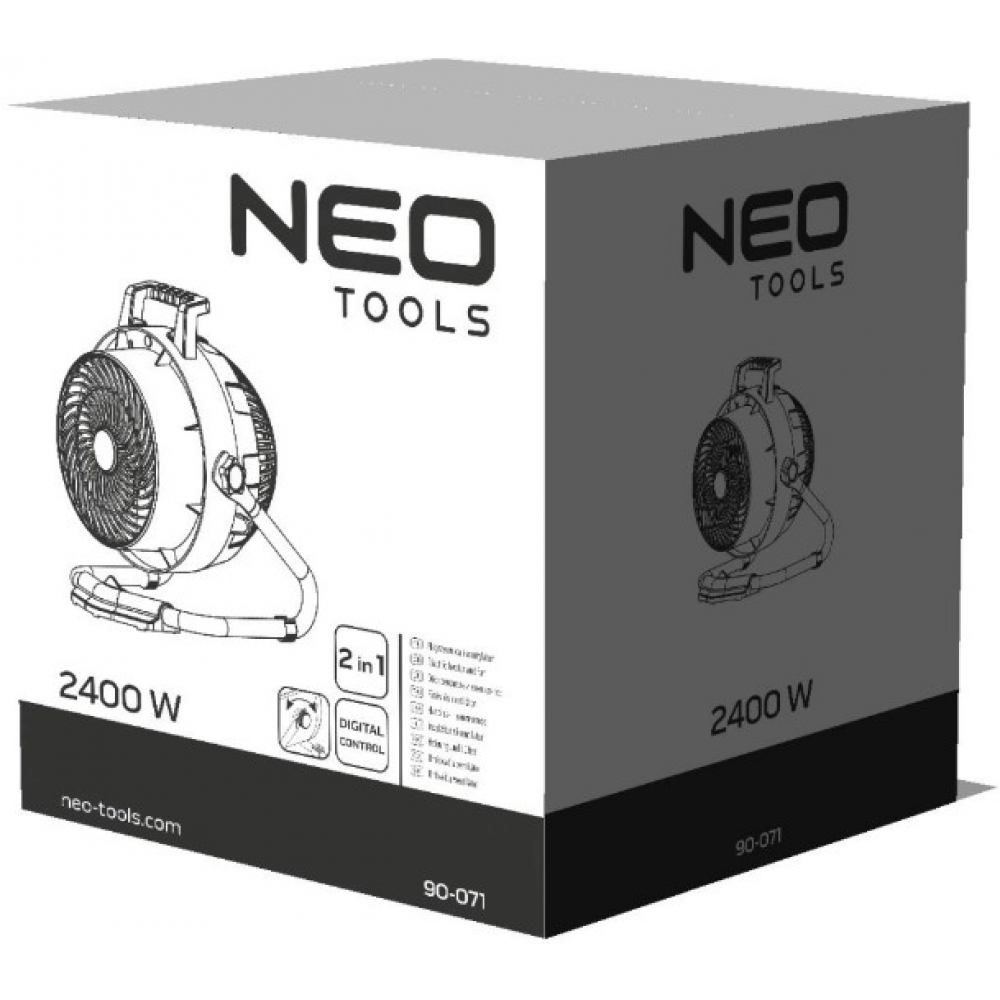 Теплова гармата Neo Tools 2,4 кВт (90-071) цифрове регулювання