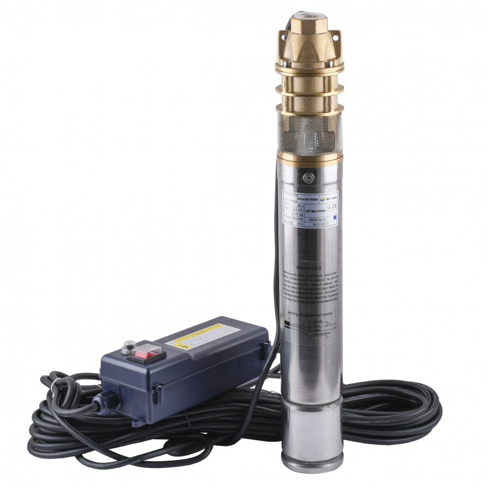 Скваженный насос Optima 3SKm100 PRIME 0,75кВт (+пульт +кабель 20м)