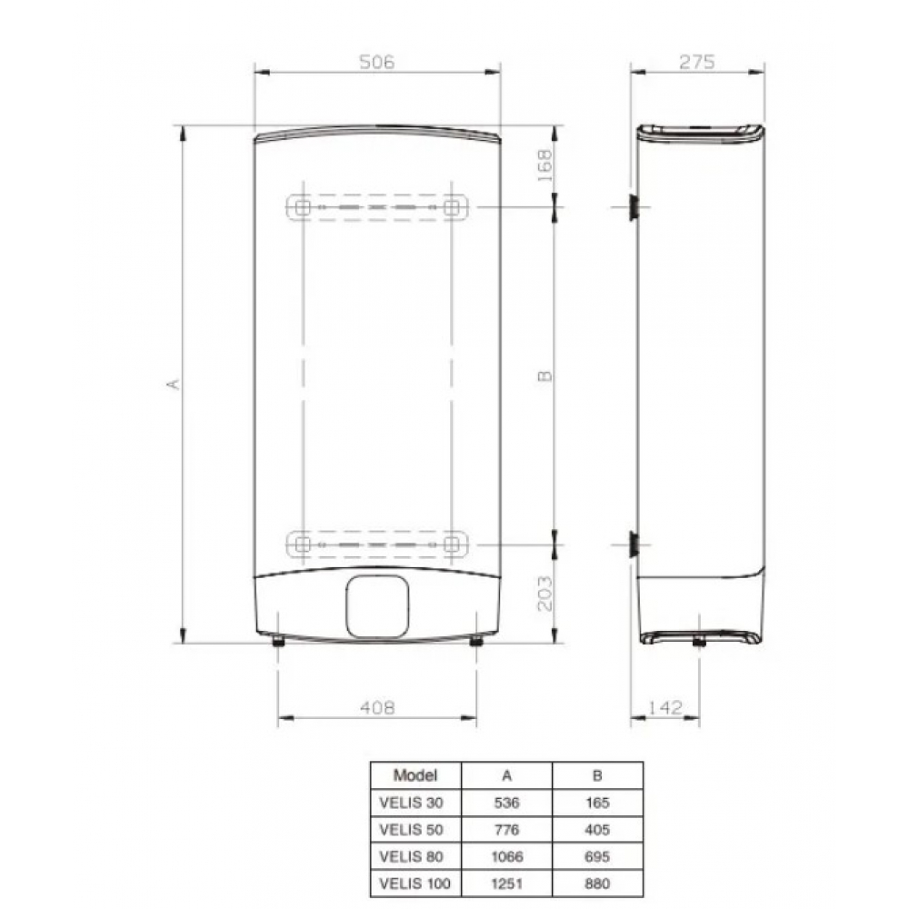 Бойлер накопичувальний електричний Ariston VLS Evo 80 EU (3626146)