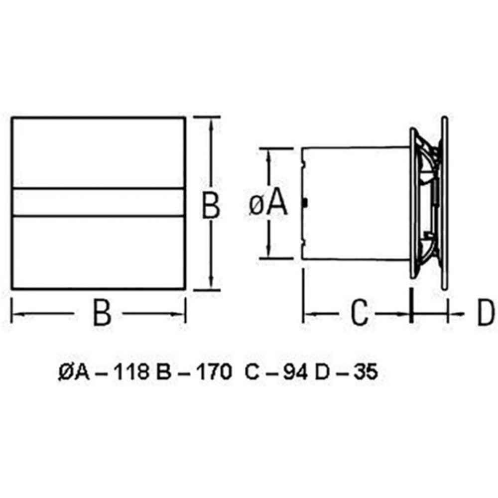 Витяжний вентилятор настінний Cata E-120 GT (00901100)