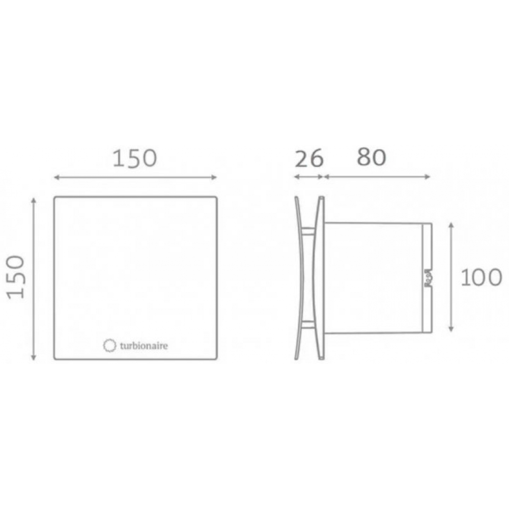 Вытяжной вентилятор настенный Turbionaire Arte 100 SC