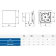 Вытяжной вентилятор настенный Awenta Escudo WEB150H