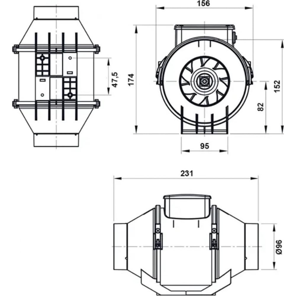 Канальний вентилятор Vortice Lineo 200
