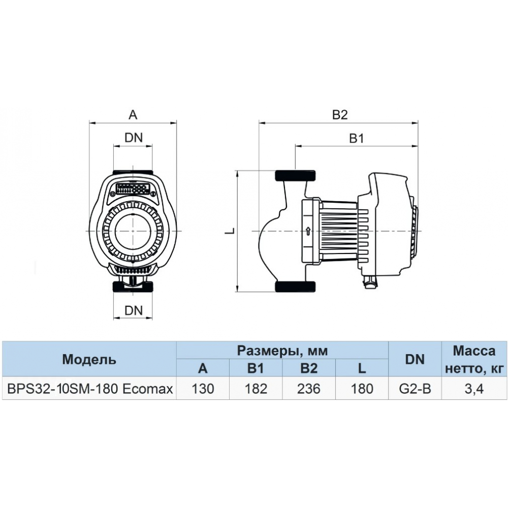 Циркуляционный насос NPO BPS 32-10SM-180 Ecomax