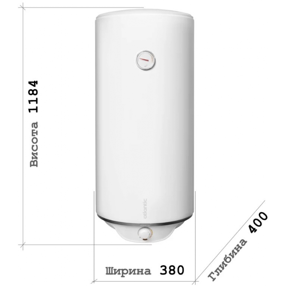 Бойлер накопичувальний електричний Atlantic Steatite Ego Slim VM 080 D325-1-BC