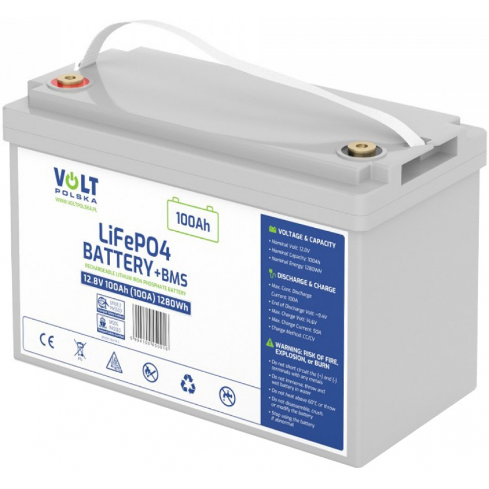 Аккумулятор Volt Polska LiFePO4 12,8V 100Ah (100A) + BMS