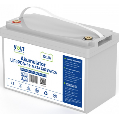 Аккумулятор Volt Polska LiFePO4 12V 100 Ah (150A) BlueTooth с подогревом