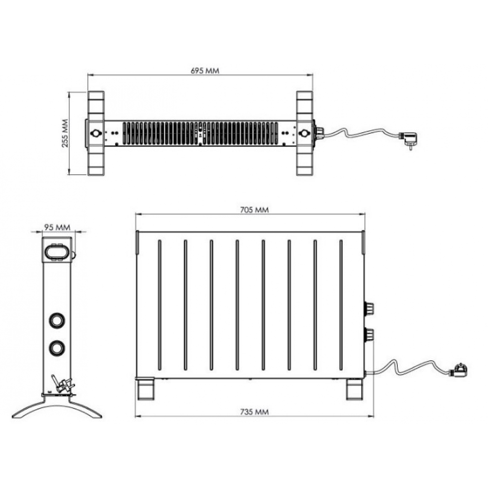 Электрический конвектор Kumtel HC-2947