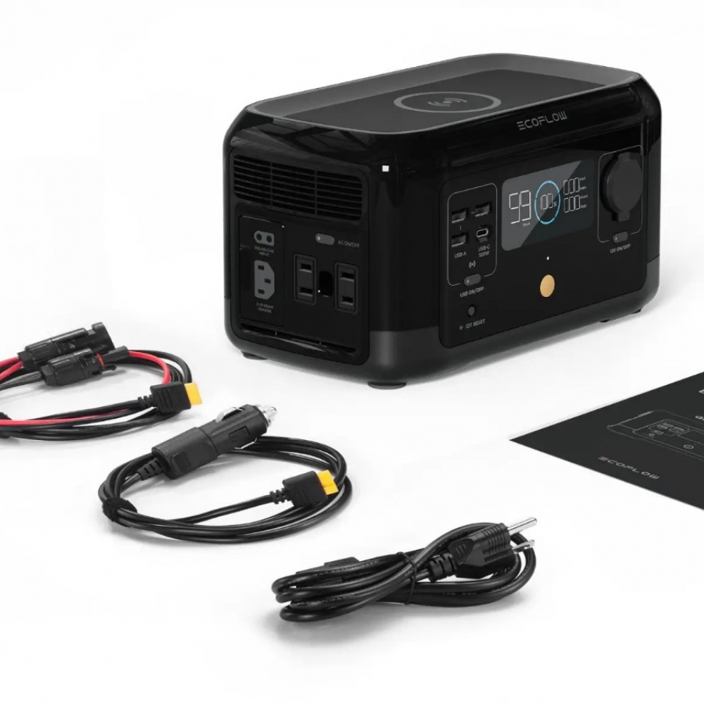 Портативная зарядная станция EcoFlow River mini (Wireless) 300W 210Wh