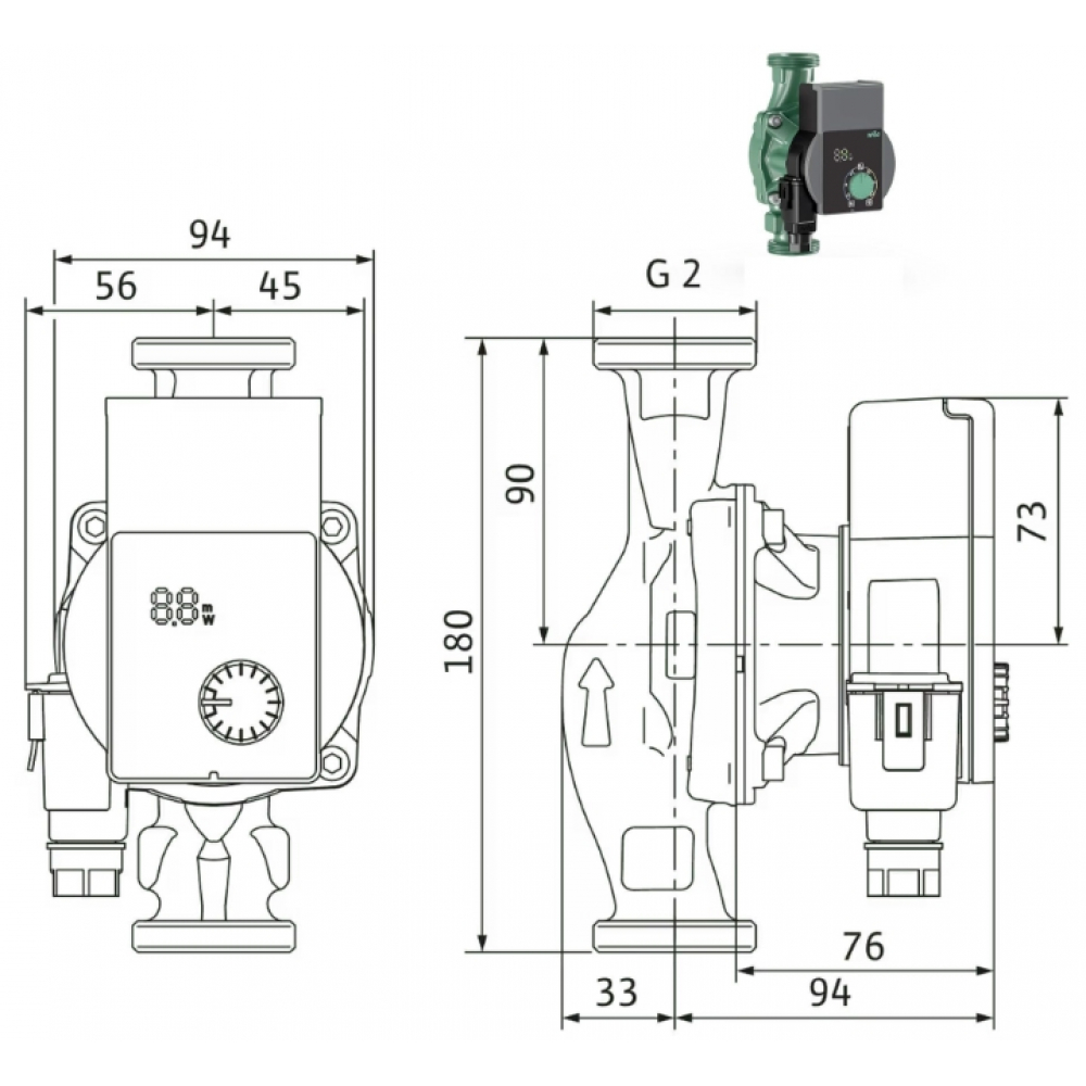 Циркуляционный насос Wilo Yonos PICO1.0 30/1-8 (4248091)