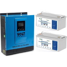 Volt Polska Sinus Pro Ultra 3000W/6000VA 24V/230V+ 60A MPPT + 2 шт LiFePO4 12V 100 Ah (150A) BlueTooth з підігрівом