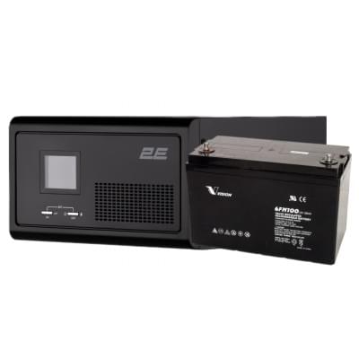 Комплект резервного живлення 2E HI1000 1000W + батарея Vision FM 12V 100Ah (2E-HI1000100)